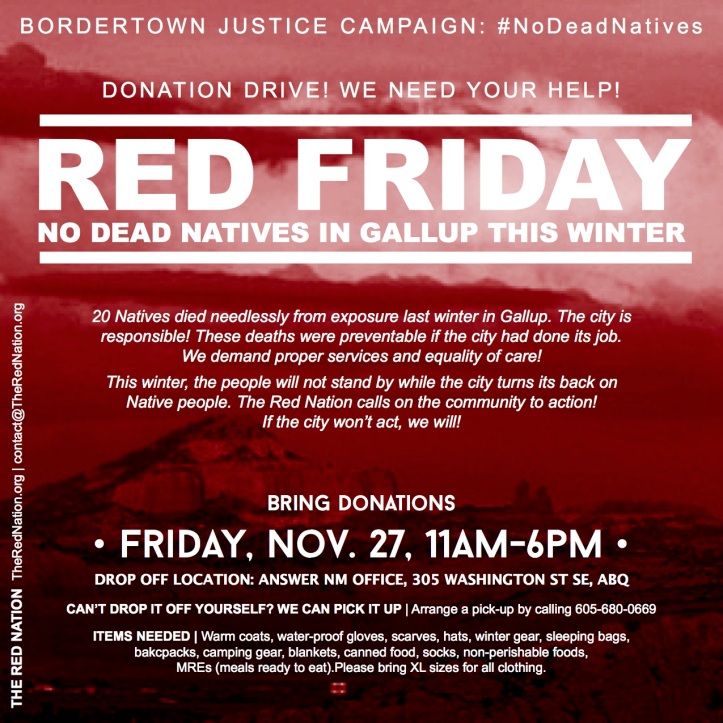 2015-11-27 - the red nation - red friday - square flyer